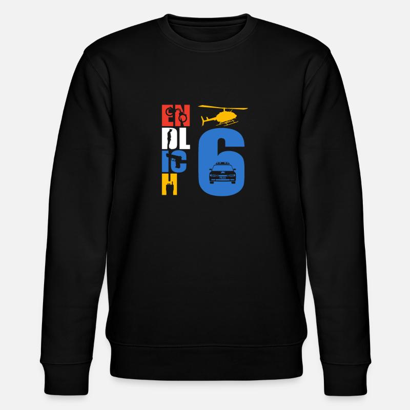 Endlich 6 Polizei - Stanley/Stella Unisex Bio-Sweatshirt CHANGER  - Schwarz