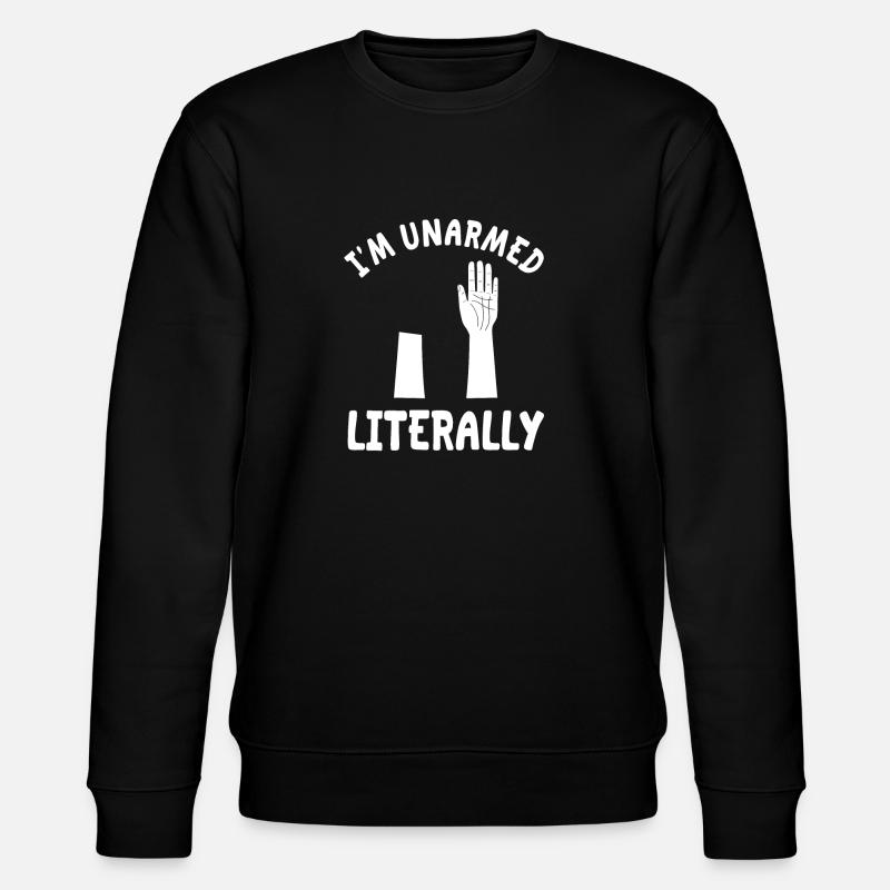 Handamputierter Witz - Stanley/Stella Unisex Bio-Sweatshirt CHANGER  - Schwarz