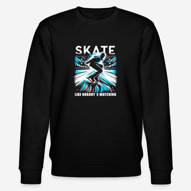 Ice Skating Ice Skaters - Stanley/Stella CHANGER Unisex Organic Sweatshirt - black
