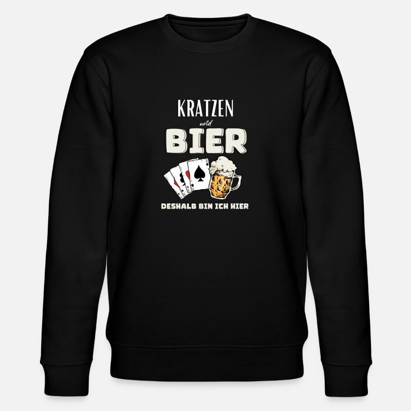 Kratzen und Bier - Stanley/Stella Unisex Bio-Sweatshirt CHANGER - Schwarz