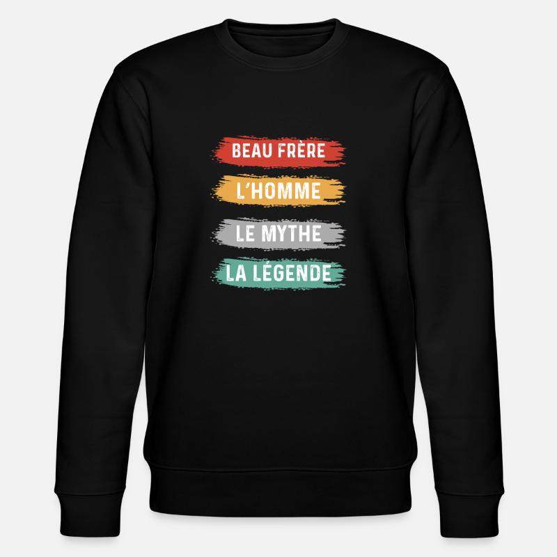 Schwager Mann Mythos Legende Geschenk - Stanley/Stella Unisex Bio-Sweatshirt CHANGER  - Schwarz