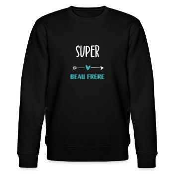 Super schönes Bruder Humor Geschenk - Stanley/Stella Unisex Bio-Sweatshirt CHANGER  - Schwarz - Vorne - Nik (191cm) & Marisol (170cm)