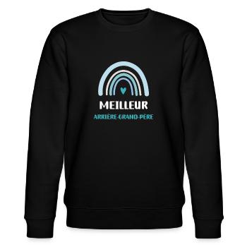 Bester Regenbogen-Urgroßvater - Stanley/Stella Unisex Bio-Sweatshirt CHANGER  - Schwarz - Vorne - Nik (191cm) & Marisol (170cm)