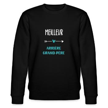 Bester Urgroßvater-Humor - Stanley/Stella Unisex Bio-Sweatshirt CHANGER  - Schwarz - Vorne - Nik (191cm) & Marisol (170cm)