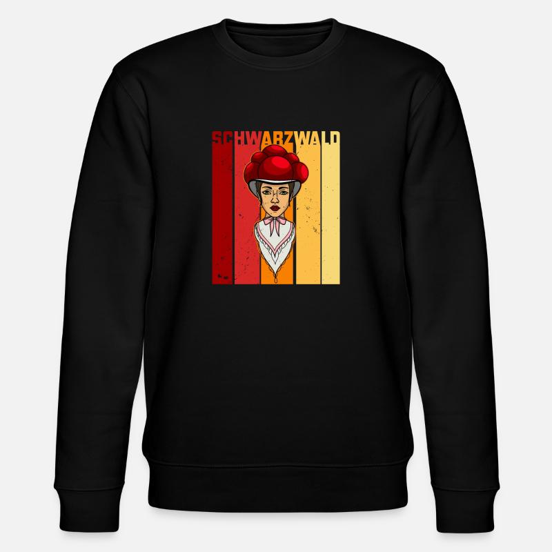 Schwarzwaldmädel Schwarzwald Deutsch Retro - Stanley/Stella Unisex Bio-Sweatshirt CHANGER  - Schwarz