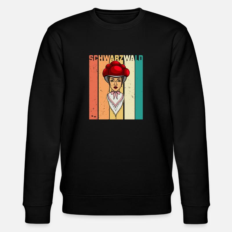 Schwarzwaldmädel Schwarzwald Deutsch Retro - Stanley/Stella Unisex Bio-Sweatshirt CHANGER  - Schwarz