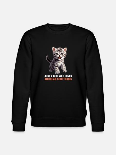 Cat Cats American Shorthair - Stanley/Stella CHANGER Unisex Organic Sweatshirt - black