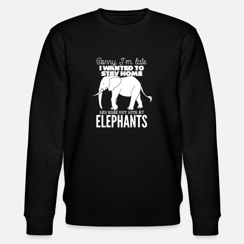 Éléphant Blague Éléphants - Sweat bio CHANGER Stanley/Stella Unisexe - noir
