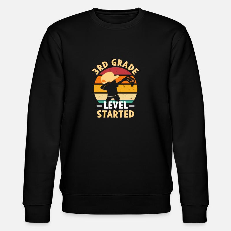3.Klasse Dabbing Gamer - Stanley/Stella Unisex Bio-Sweatshirt CHANGER  - Schwarz
