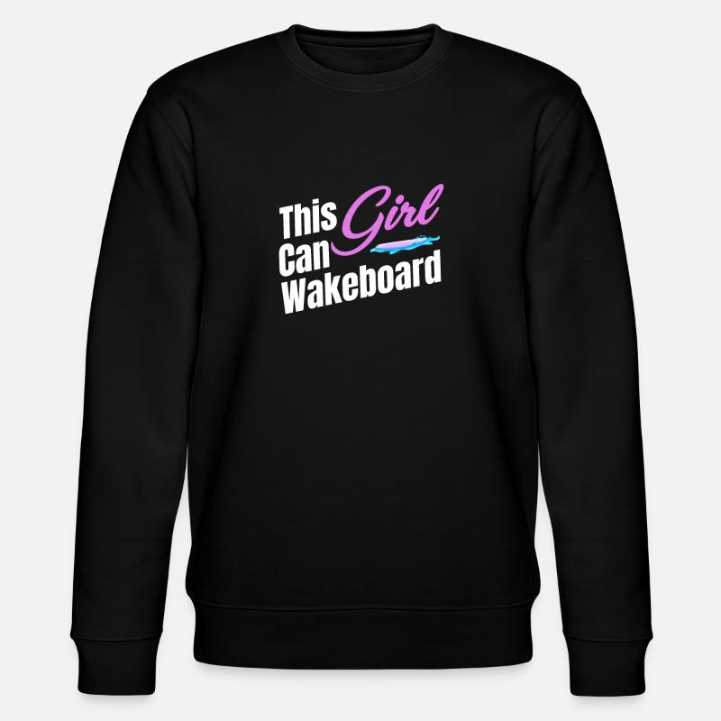 wakeboard, boat, - Stanley/Stella CHANGER Unisex Organic Sweatshirt - black