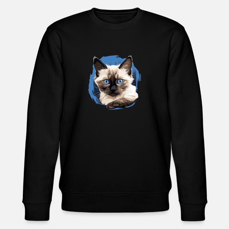 Balinese Cat Balinesenkatze - Stanley/Stella Unisex Bio-Sweatshirt CHANGER  - Schwarz