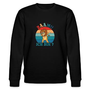 Bääm I' Leo - Stanley/Stella CHANGER Unisex Organic Sweatshirt - black - Front - Nik (191cm) & Marisol (170cm)