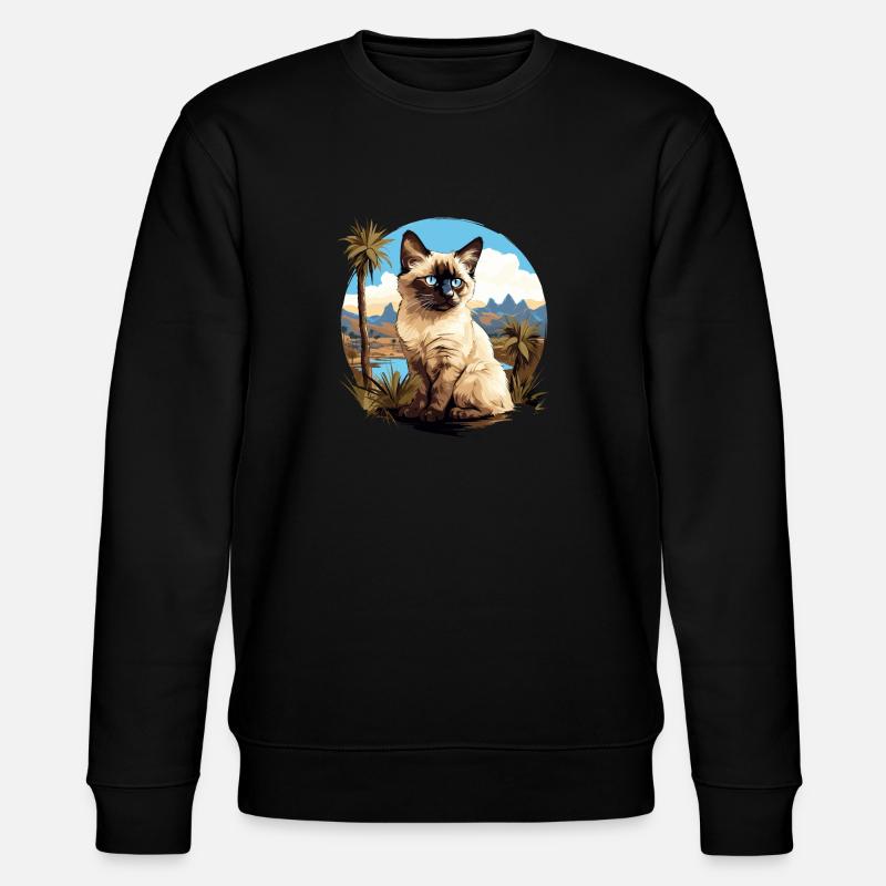 Chat balinais Balinesenkatze - Sweat bio CHANGER Stanley/Stella Unisexe - noir