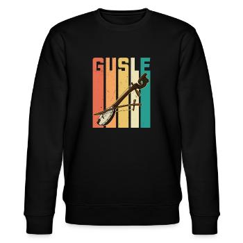 Gusle Retro Serbie Balkans Folklore Musique - Sweat bio CHANGER Stanley/Stella Unisexe - noir - Devant - Nik (191cm) & Marisol (170cm)