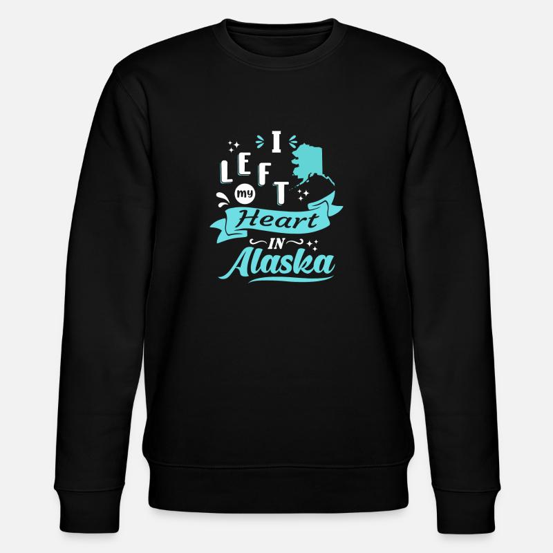 Alaska Souvenir Liebe - Stanley/Stella Unisex Bio-Sweatshirt CHANGER  - Schwarz