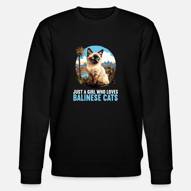 Balinese Cat Balinesenkatze - Stanley/Stella Unisex Bio-Sweatshirt CHANGER  - Schwarz