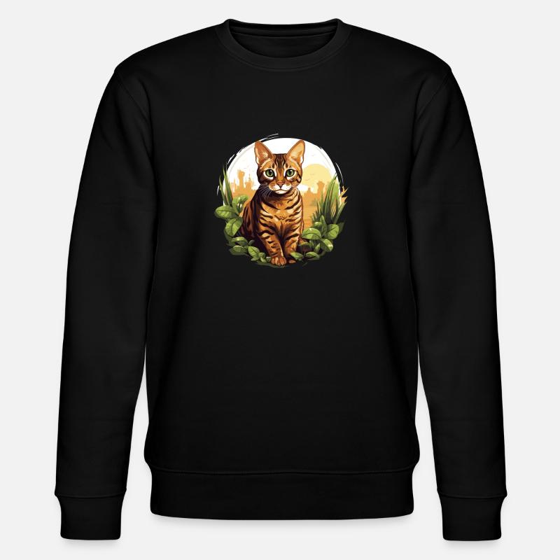 Chat du Bengale Bengalkatze - Sweat bio CHANGER Stanley/Stella Unisexe - noir