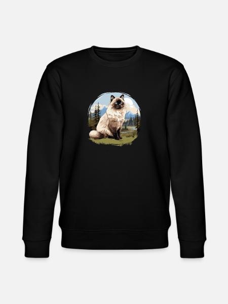 Birman Cat Birma Katze - Stanley/Stella CHANGER Unisex Organic Sweatshirt - black