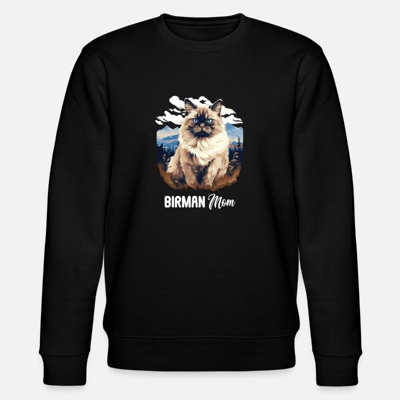 Birman Cat Birma Katze - Stanley/Stella CHANGER Unisex Organic Sweatshirt - black