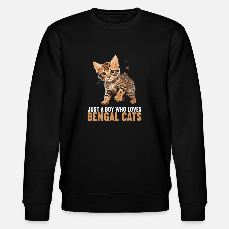 Bengal Cat Bengalkatze - Stanley/Stella Unisex Bio-Sweatshirt CHANGER  - Schwarz
