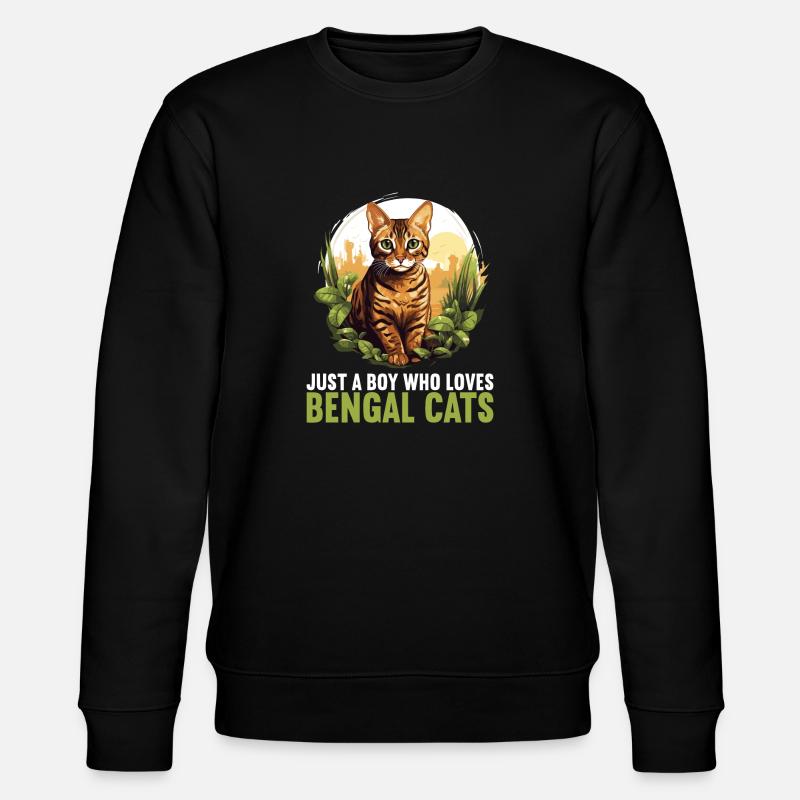 Bengal Cat Bengalkatze - Stanley/Stella Unisex Bio-Sweatshirt CHANGER  - Schwarz