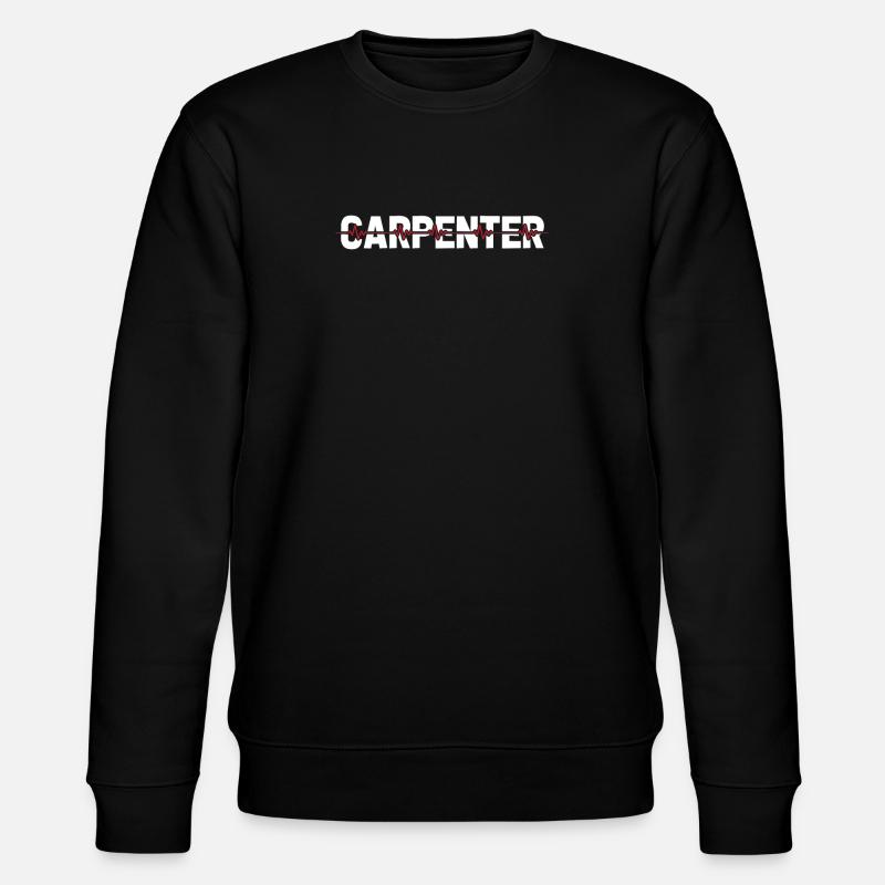 Tømrer Tømrer Tømrer Ekg Hjerteslag - Stanley/Stella økologisk unisex-sweatshirt CHANGER - sort