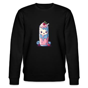 Myrtilles Milkshake Fun Kawaii Anime - Sweat bio CHANGER Stanley/Stella Unisexe - noir - Devant - Nik (191cm) & Marisol (170cm)