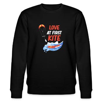 Love at First Sight Kitesurfing Sailing Board - Stanley/Stella CHANGER Unisex Organic Sweatshirt - black - Front - Nik (191cm) & Marisol (170cm)