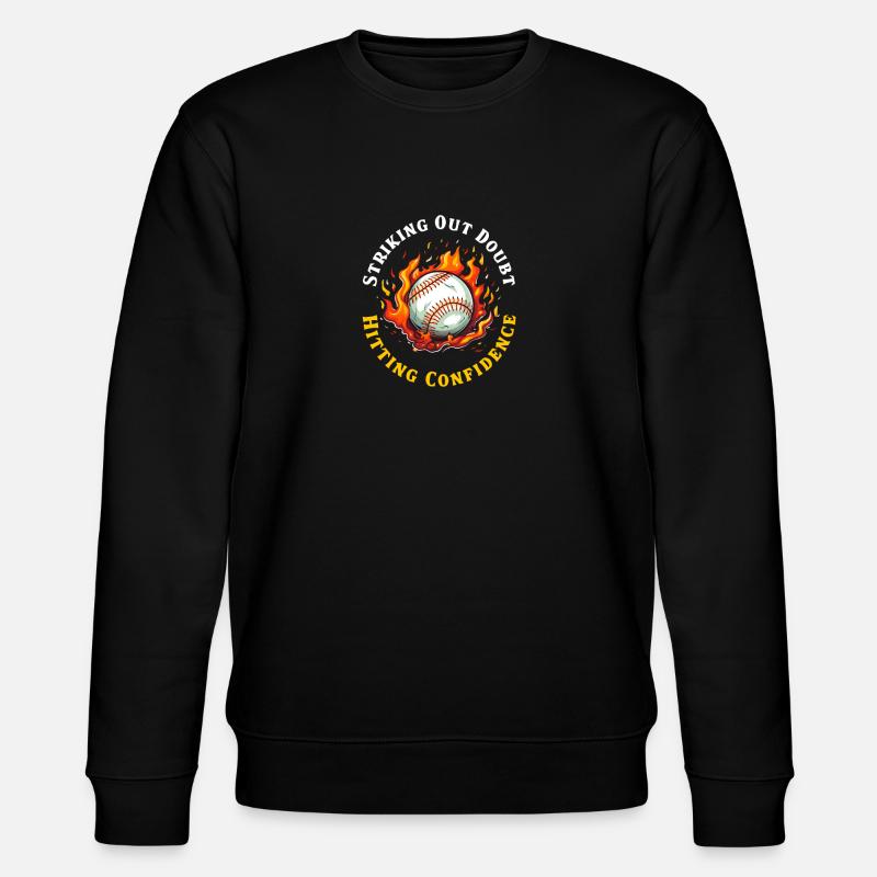 Baseball-Trainer: Zweifel, Selbstvertrauen - Stanley/Stella Unisex Bio-Sweatshirt CHANGER  - Schwarz