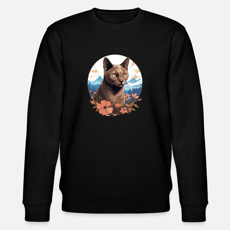 Chat birman Birmanie Katze - Sweat bio CHANGER Stanley/Stella Unisexe - noir