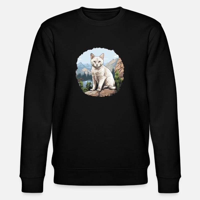 Burmilla Chaton Burmilla Chat - Sweat bio CHANGER Stanley/Stella Unisexe - noir