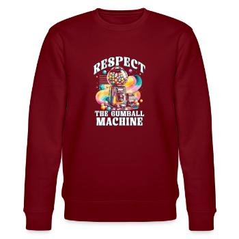 Machine à chewing-gum distributeur de bonbons - Sweat bio CHANGER Stanley/Stella Unisexe - bordeaux - Devant - Nik (191cm) & Marisol (170cm)