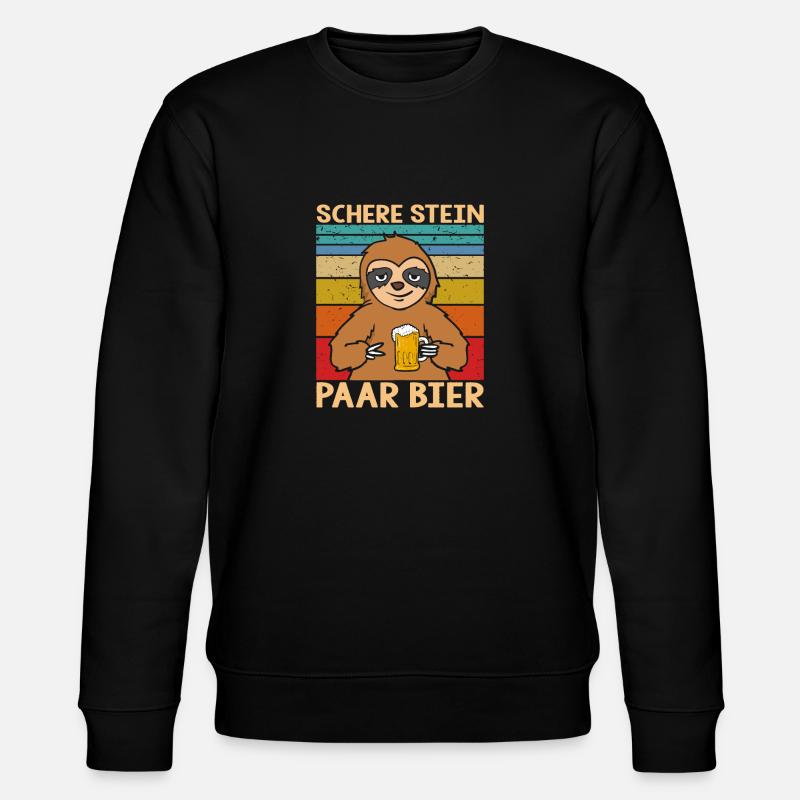 Bier Faultier - Stanley/Stella Unisex Bio-Sweatshirt CHANGER - Schwarz