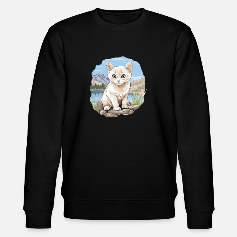 Burmilla Chaton Burmilla Chat - Sweat bio CHANGER Stanley/Stella Unisexe - noir