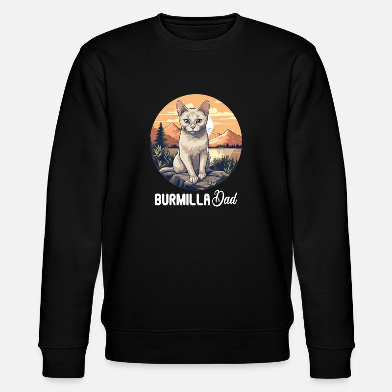 Burmilla Chaton Burmilla Chat - Sweat bio CHANGER Stanley/Stella Unisexe - noir