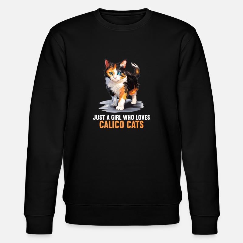Calico Cat Glückskatze - Stanley/Stella Unisex Bio-Sweatshirt CHANGER  - Schwarz
