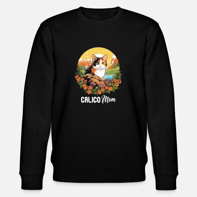Calico Cat Glückskatze - Stanley/Stella Unisex Bio-Sweatshirt CHANGER  - Schwarz
