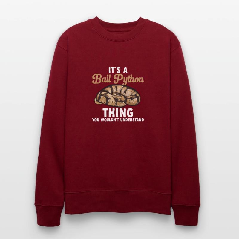 Ball Python Schlange Königspython Stanley/Stella Unisex Bio-Sweatshirt CHANGER 
