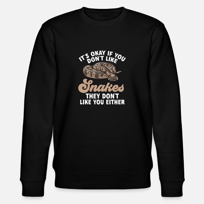 Ball Python Schlange Königspython - Stanley/Stella Unisex Bio-Sweatshirt CHANGER - Schwarz