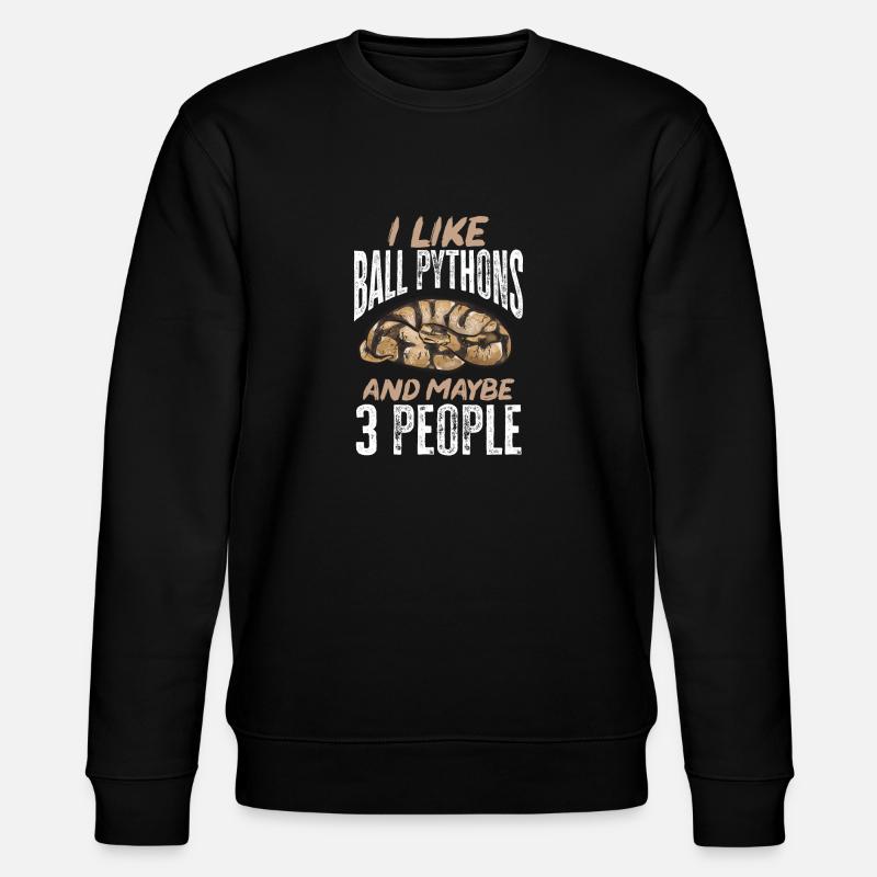 Ball Python Schlange Königspython - Stanley/Stella Unisex Bio-Sweatshirt CHANGER  - Schwarz
