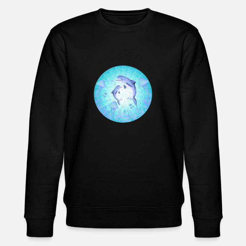 Delfin, Qualle Dauphin, Méduse - Sweat bio CHANGER Stanley/Stella Unisexe - noir