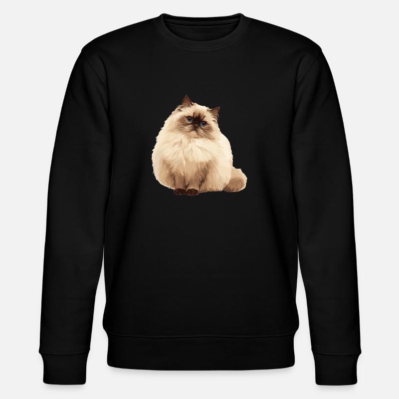 Himalayan Cat Colourpoint Katze - Stanley/Stella CHANGER Unisex Organic Sweatshirt - black