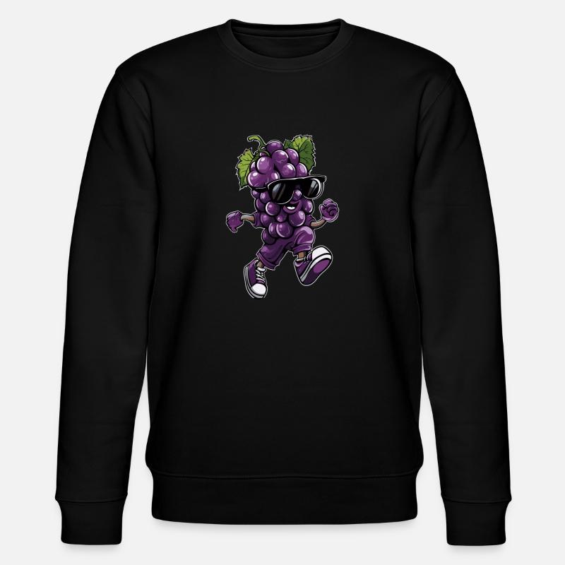 Grape - Stanley/Stella CHANGER Unisex Organic Sweatshirt - black