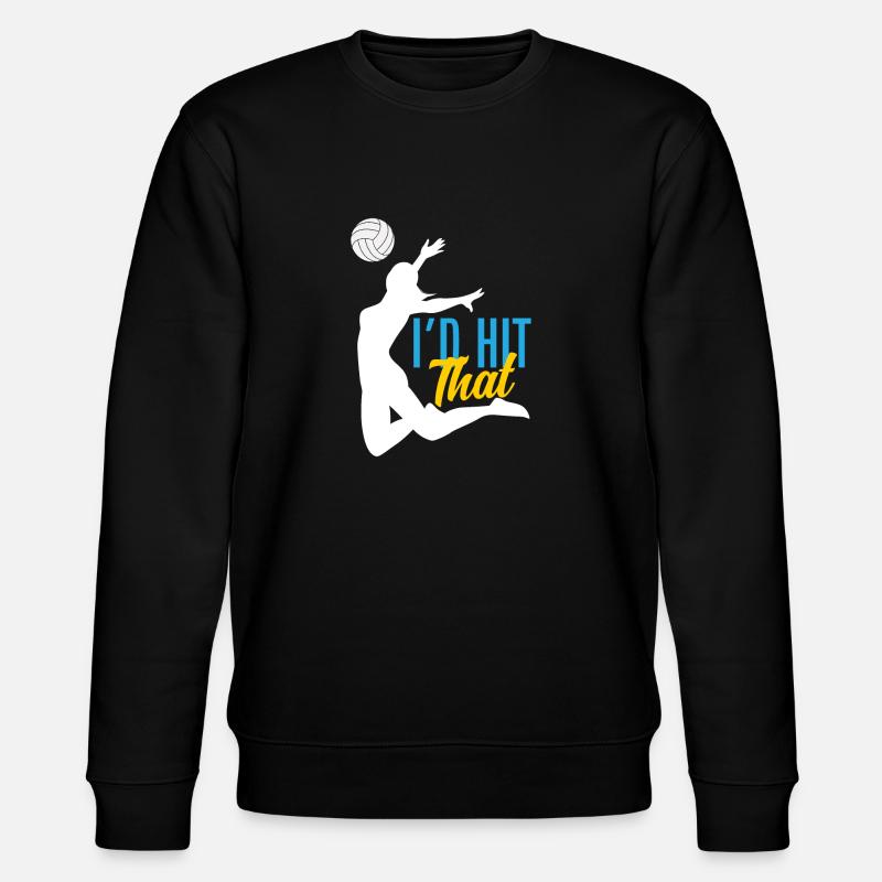 Funny Volleyball Gift - Stanley/Stella CHANGER Unisex Organic Sweatshirt - black