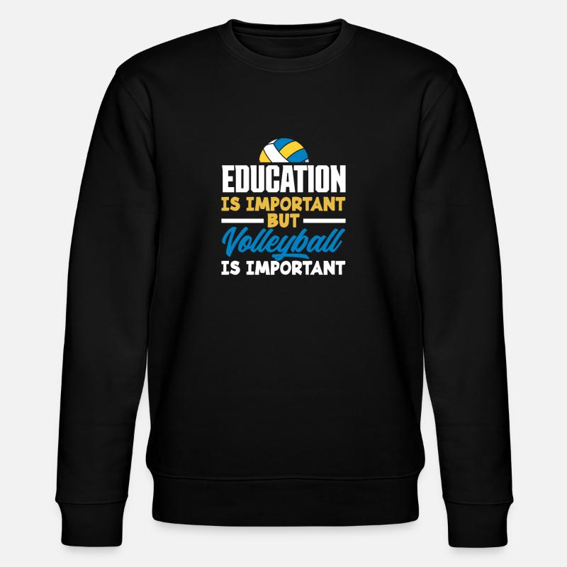 Funny Volleyball Gift - Stanley/Stella CHANGER Unisex Organic Sweatshirt - black