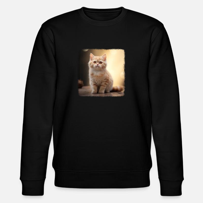 Munchkin Kitten Munchkin Cat - Stanley/Stella CHANGER Unisex Organic Sweatshirt - black