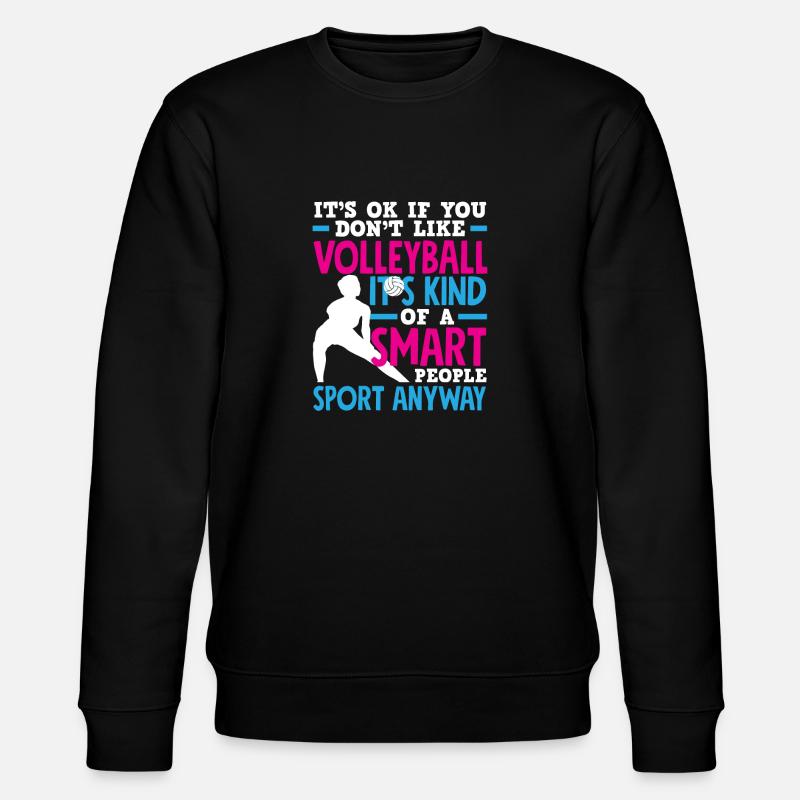 Funny Volleyball Gift - Stanley/Stella CHANGER Unisex Organic Sweatshirt - black
