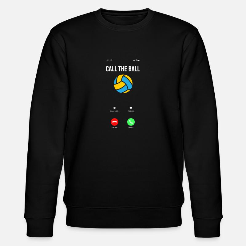 Funny Volleyball Gift - Stanley/Stella CHANGER Unisex Organic Sweatshirt - black