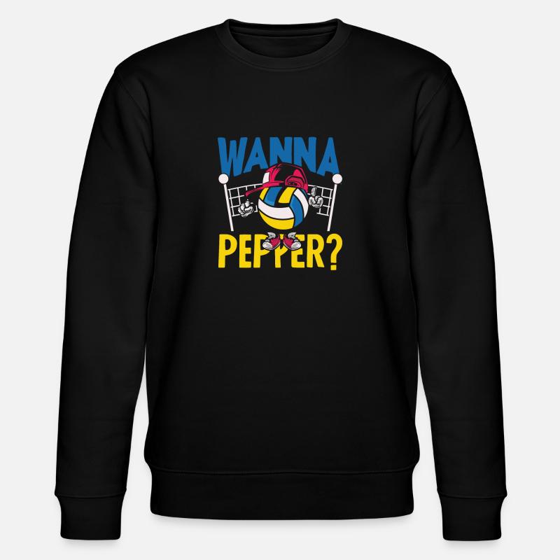 Funny Volleyball Gift - Stanley/Stella CHANGER Unisex Organic Sweatshirt - black