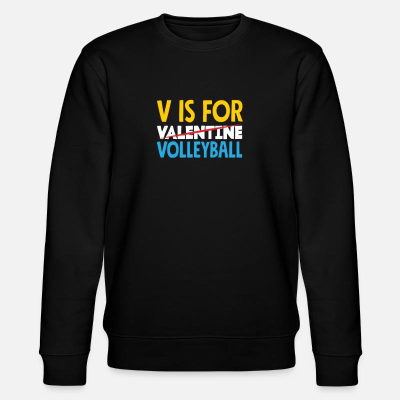 Funny Volleyball Gift - Stanley/Stella CHANGER Unisex Organic Sweatshirt - black